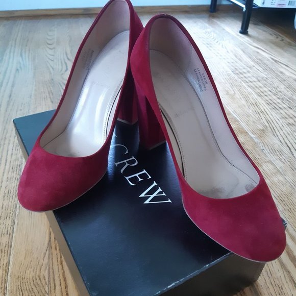 J Crew red suede pumps - Picture 3 of 13
